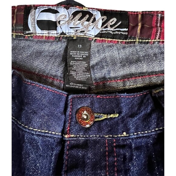 Vintage Enyce Womens Denim Capri Jeans Size 13 With Colorful Stitch Details - Picture 4 of 4